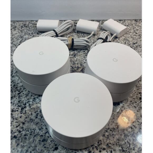 Google AC-1304 1 Port 1200Mbps Wireless Router/Mesh WiFi Devices/pucks 3 pack - Picture 2 of 3
